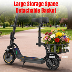Electric Scooter with Seat Adults 350W 19MPH 15 Mile Range 8.5″ Tires