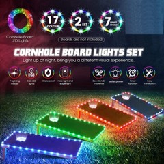 2set Multi‑Color LED Cornhole Board Lights – Full‑Size Night Play Game Holiday