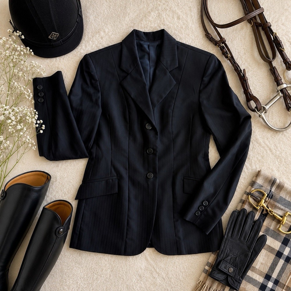 Marigold Riding Apparel Navy Blue Hunt Coat Show Jacket Women’s Size 12
