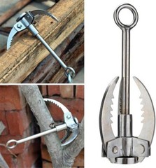 Gravity Stainless Steel Grappling Hook Folding w/ 3 Folding Claws Outdoor Hiking