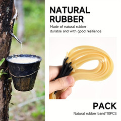 10 Pack Flat Rubber Bands 2.0mm Thick Elastic Slingshot Replacement for Hunting