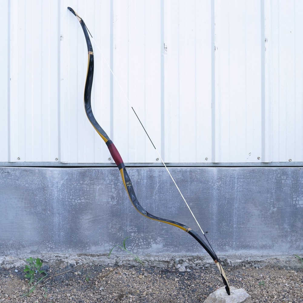 58» Mongolian Yuan Bow Bamboo Traditional Recurve Bow Long Bow Archery Handmade