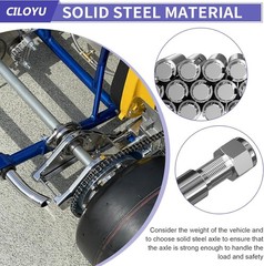 Heavy Duty 44in Go Kart Live Axle Kit 1in Diameter Steel ATV Buggy Quad Tool