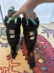 K2 Alexis Pro 80 Women’s Inline Skates Sz 6 in Black/Teal – Excellent Condition