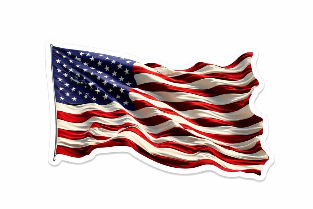 American Flag Sticker US USA Patriot Sticker Boat Car Bumper