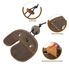 Durable Easy to Install Double-Layer Leather Finger Guard Archery Leather Sheath