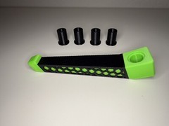 Headrest bow hanger with rubber insert