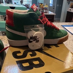 Nike SB Zoom Blazer Mid Suede High-Top Skate Shoes Pine Green US 8 D Medium