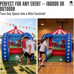 6.5×6.5×9FT Inflatable Football Target Game Built-in Blower for Indoor Outdoor