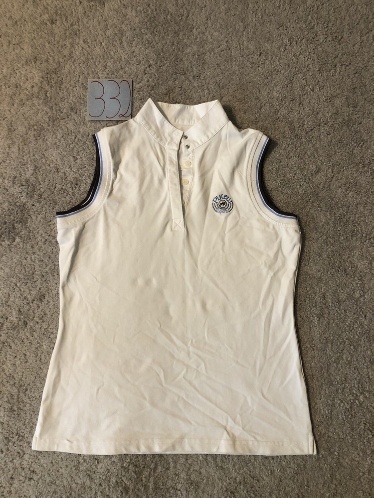 Pikeur Sports 1/4 Button Equestrian Riding Sleeveless Shirt Women’s Size 38