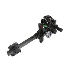 Compound Bow Sight 5Pin 0.019″ Archery 4X 6X 8X Lens Carbon Rod Adjustable RH LH