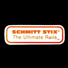 Vtg 1980s Schmitt Stix Skateboards The Ultimate Rails Sticker In DayGlow Orange￼