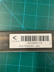 CRBN FP PWR insert: .685 bore. Teflon Coated! Compatible w/ PWR barrels. BNIB.