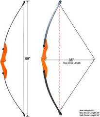 Archery Recurve Bow Arrows Set 30 40LBS Straight Longbow Bow Right and Left Hand
