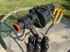 M32 ICS MGL Full Size Airsoft Revolver Grenade Launcher With 12 40mm Shells