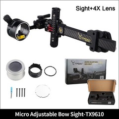 1Pin Compound Bow Sight 4X 6X 8X Lens 0.019″ Micro Fiber Adjustable Archery Hunt