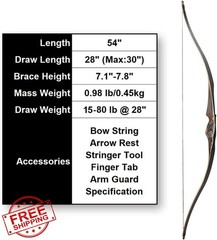 Deerseeker Archery Bow 54″ RH 55lb Black