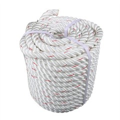 1inch × 120FT High Strength Braided Rope Breaking Strength 3400 Pounds White Red