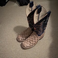 Men’s Justin Boots Tan Pirarucu Ocean Front 7d