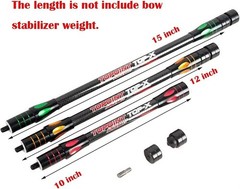 Shock-Absorbing Carbon Fiber Stabilizer for Compound & Recurve Bows, 10-15 Inch