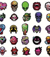 Horror Gothic Scary Graffiti Stickers Random 20pcs For Phone Laptop Waterbottle