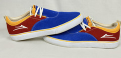 Lakai Riley 2 Blue/Red/Yellow Hawk Suede Skateboarding Sneakers Men’s 9.5 – READ
