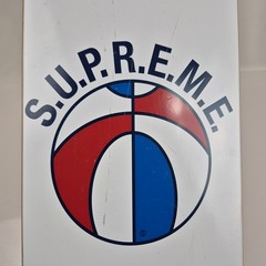 SUPREME League Skateboard Deck SS23 Collection World Famous S.U.P.R.E.M.E. White