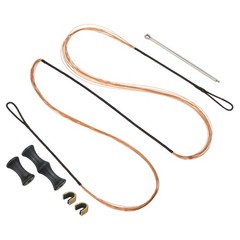50 In Archery Bow String Replacement 12 Strands for Recurve Longbow Black-Orange