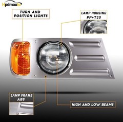 (SALE) Last One, Mack CV Replacement Left Driver Side Headlamp