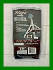 Rage Hypodermic Slipcam 100 grain 3 pack Broadheads 2 Steel Blade, Shock Collars