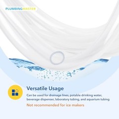 10ft 1/2»ID×5/8»OD Clear Vinyl Tubing Flexible and Hybrid PVC 1/2 5/8 10ft