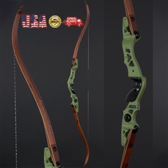 25-60#Archery 62″ ILF Recurve Bow 19″ Riser / Laminated Limbs for Hunting Target