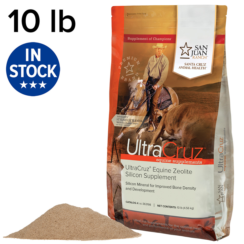 UltraCruz Equine Zeolite Silicon Supplement for Horses, 10 lb, Powder (25 Days)