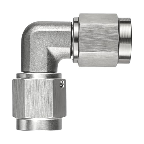 3AN Female to 3AN Female 90 Degree Swivel Brake Line Fitting, AN Adapter