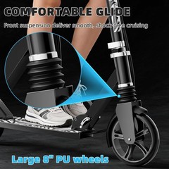 Scooters for Kids 8-12, Teens & Adults – Load 240 LBS, 8-Inch Wheels, Kick Scoot
