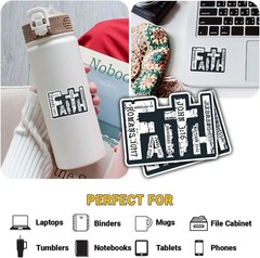 3Pcs Faith Cross Bible Verse Sticker Christian Bible Quotes Stickers Gifts Jesus