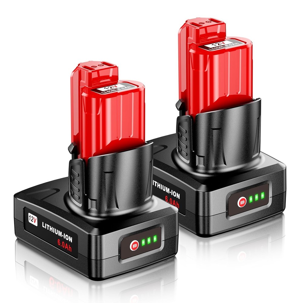 12V 6000mAh Replacement Battery for Milwaukee M12 Battery Compatible with Mil…