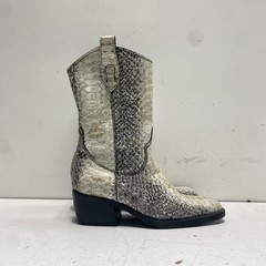 Dingo Natural Snakeskin Leather Western Cowboy Boots Women’s Size 6