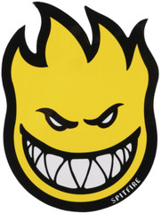 GIANT Spitfire Skateboard Big Head Sticker – YELLOW – 25 x 18 inches