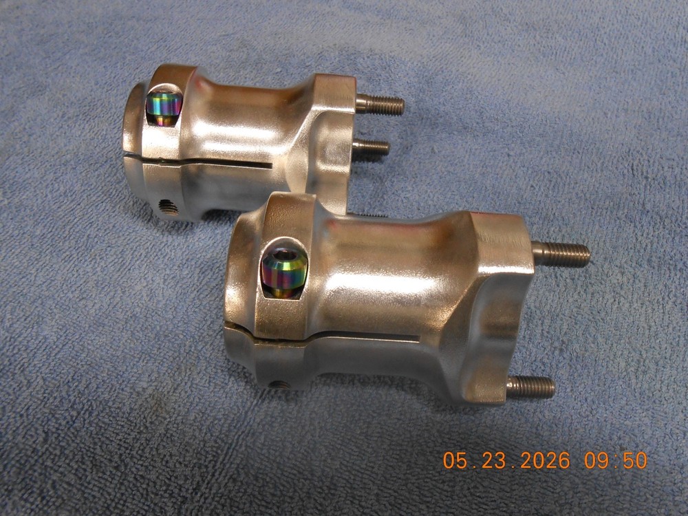 2 Used racing kart 40mm mag wheel hubs with all titanium hardware 3 x 58mm bolt