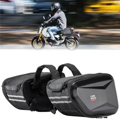Motorcycle Saddlebags Expandable 20-30L Eva Hard Side Bag Compatible with