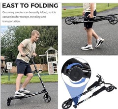 3 Wheel Foldable Scooter Swing Scooter Tri Slider Kick Wiggle Scooters Push