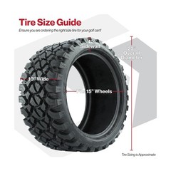 GTW Nomad 23 Inch All Terrain Radial Golf Cart Tire | 23×10-R15 | Steel Belte…