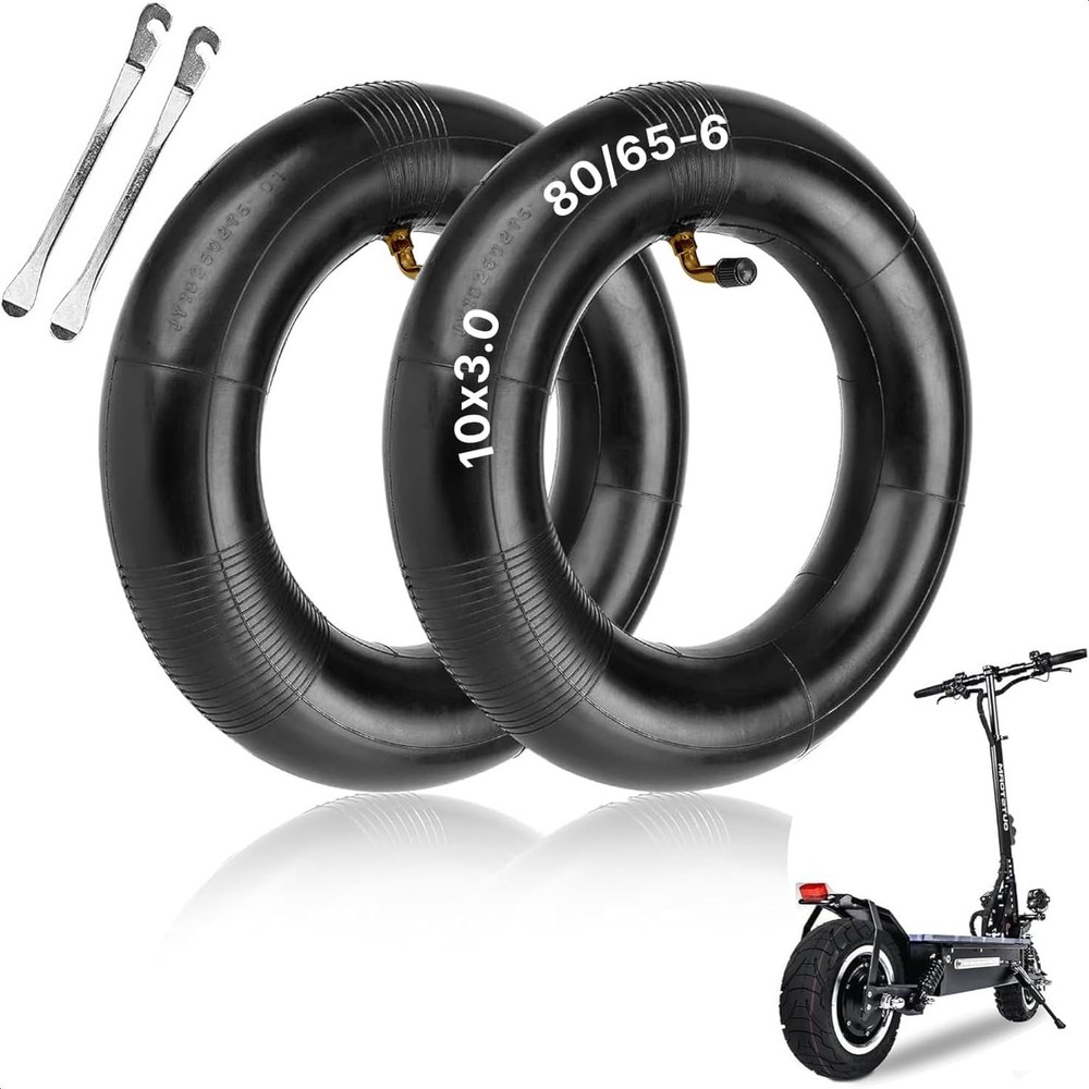 2 Pcs 10x3in Electric Scooter Inner Tube Set – 80/65-6 Inner Tubes for Bike T…