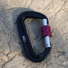 2/4Pack Twist Locking Carabiner Clips Heavy Duty 12 KN D Lock Aluminum Carabiner