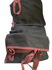 Dover Saddlery Wool Cooler Horse Blanket 84″ Black Maroon New