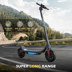 ADULT ELECTRIC SCOOTER 500W 45KM FOLDING E SCOOTER CITY COMMUTER 10″ TIRES W/APP