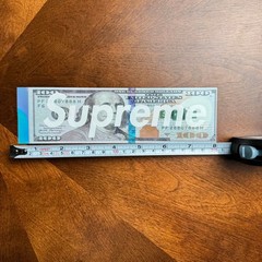Supreme Money Ben Franklin 100 Dollar Bill Holographic Box Logo Sticker FW25