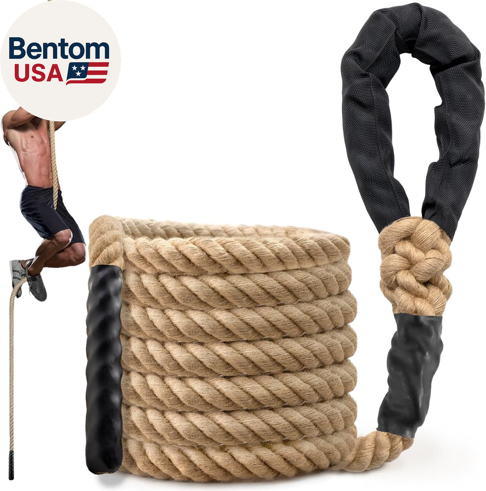 Climbing Rope Gym Workout – 10FT Heavy Duty Jute Thick Ropes for Adults Strength