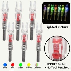 US LED Lighted Nocks for Arrows with .244/6.2mm Inside Diameter Hunting Shooting
